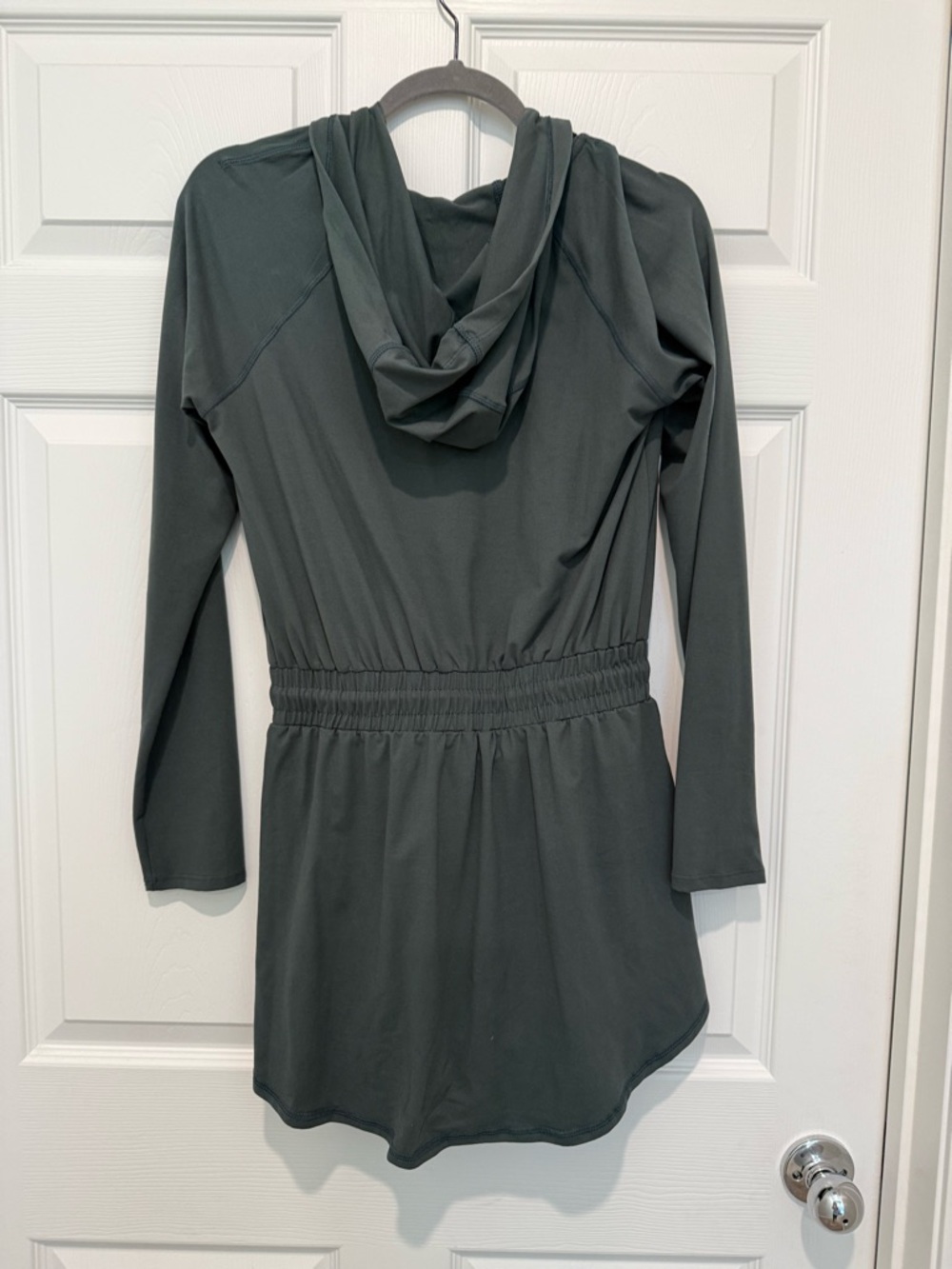 Rae Mode Long Sleeve Hooded Romper in Green - Picture 4 of 6